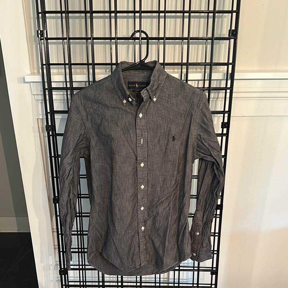 Ralph Lauren Men's Charcoal Button Down Shirt